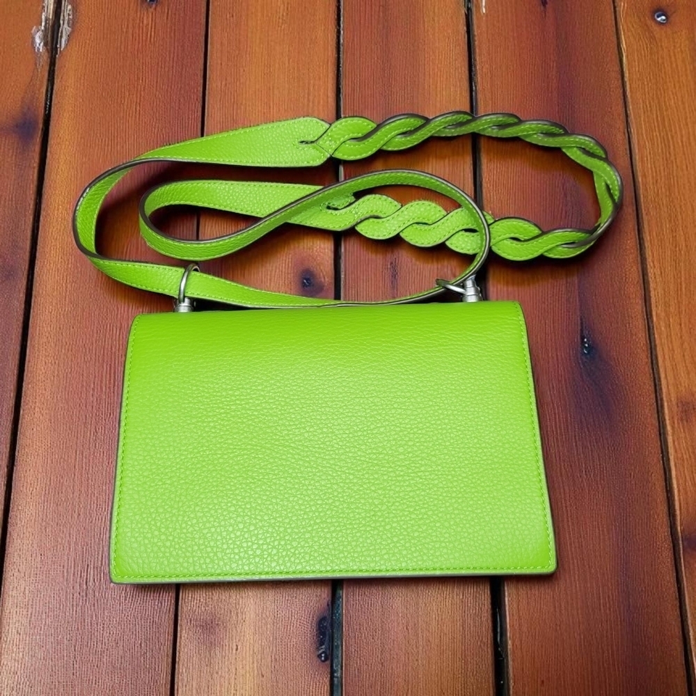 Tory Burch Small Miller Flap Shoulder Bag Wheat Grass Like New + NEW TB Dustbag - Picture 3 of 15
